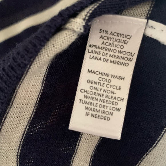 LOFT merino wool striped knit sweater - Picture 3 of 4